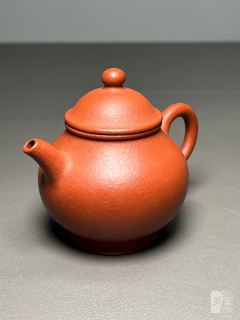 清晚期  “佐茶佑玉”款朱泥圆壶 - 图5